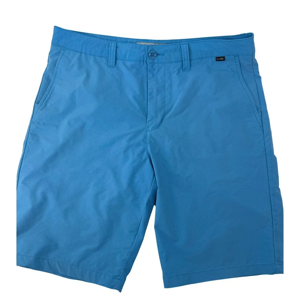 TravisMathew Beck Mens Blue Tech Golf Shorts Size 34 Stretch Performance 73706-0
